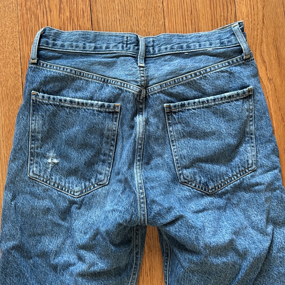 Agolde Riley Cropped Slim Straight Jeans Size 27 - Picture 6 of 7